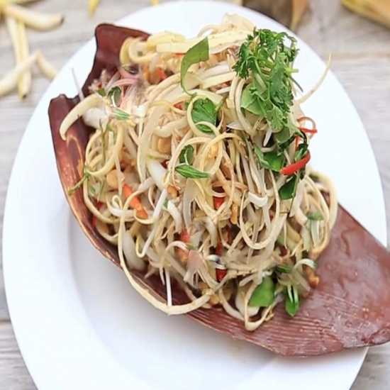 Bắp chuối vườn bào sẵn an toàn